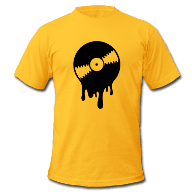 Gold--Melting-Vinyl-Record-(1c,-NEU)-Men-s-T-Shirts