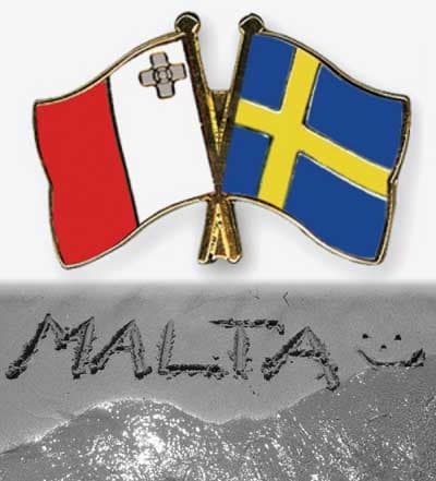 Malta Svensk flagga